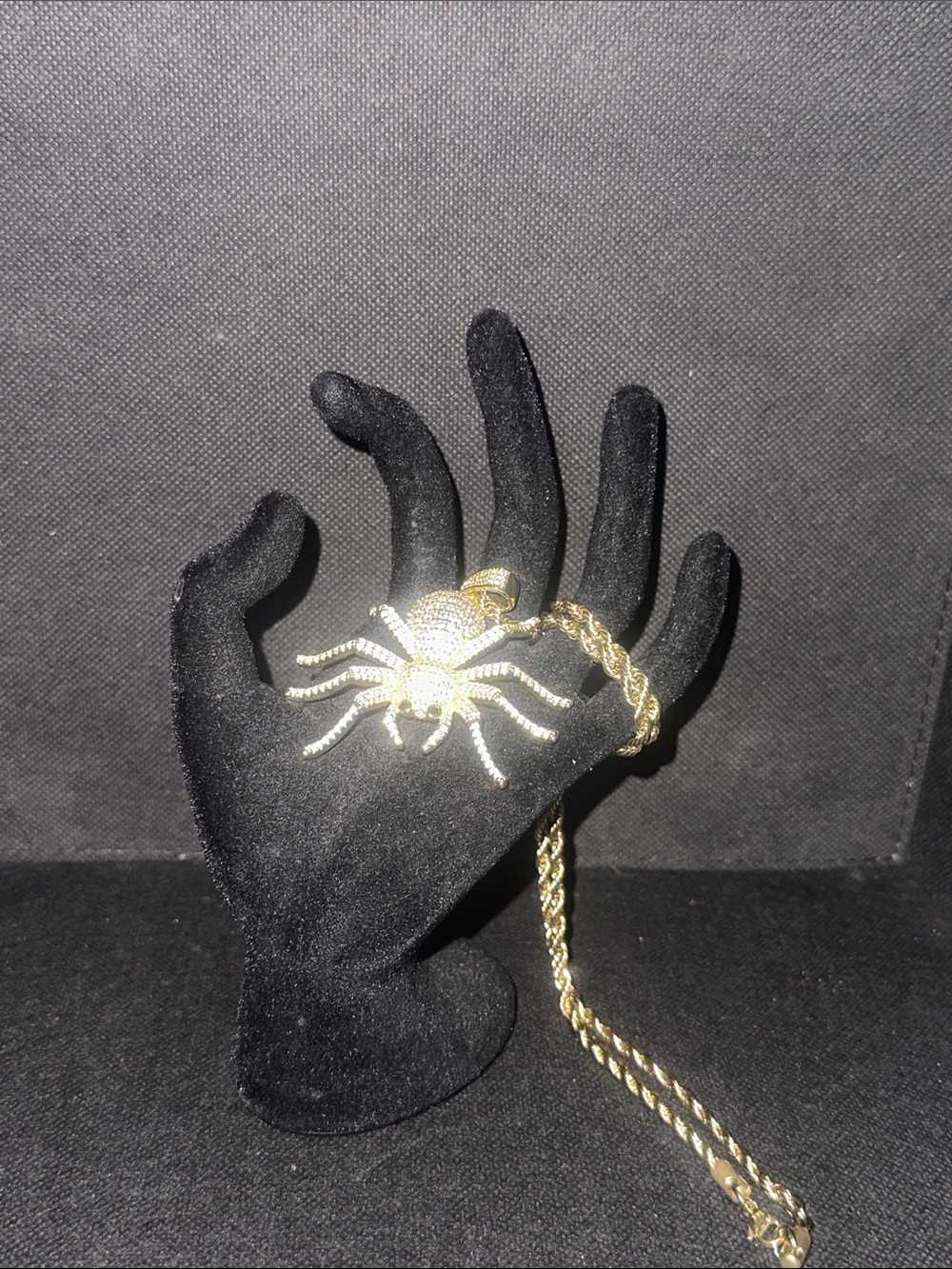 Gold Spider Pendant Necklace for Women